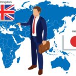 世界の中のビジネスマン